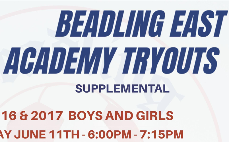 EAST Academy Supplemental Tryouts